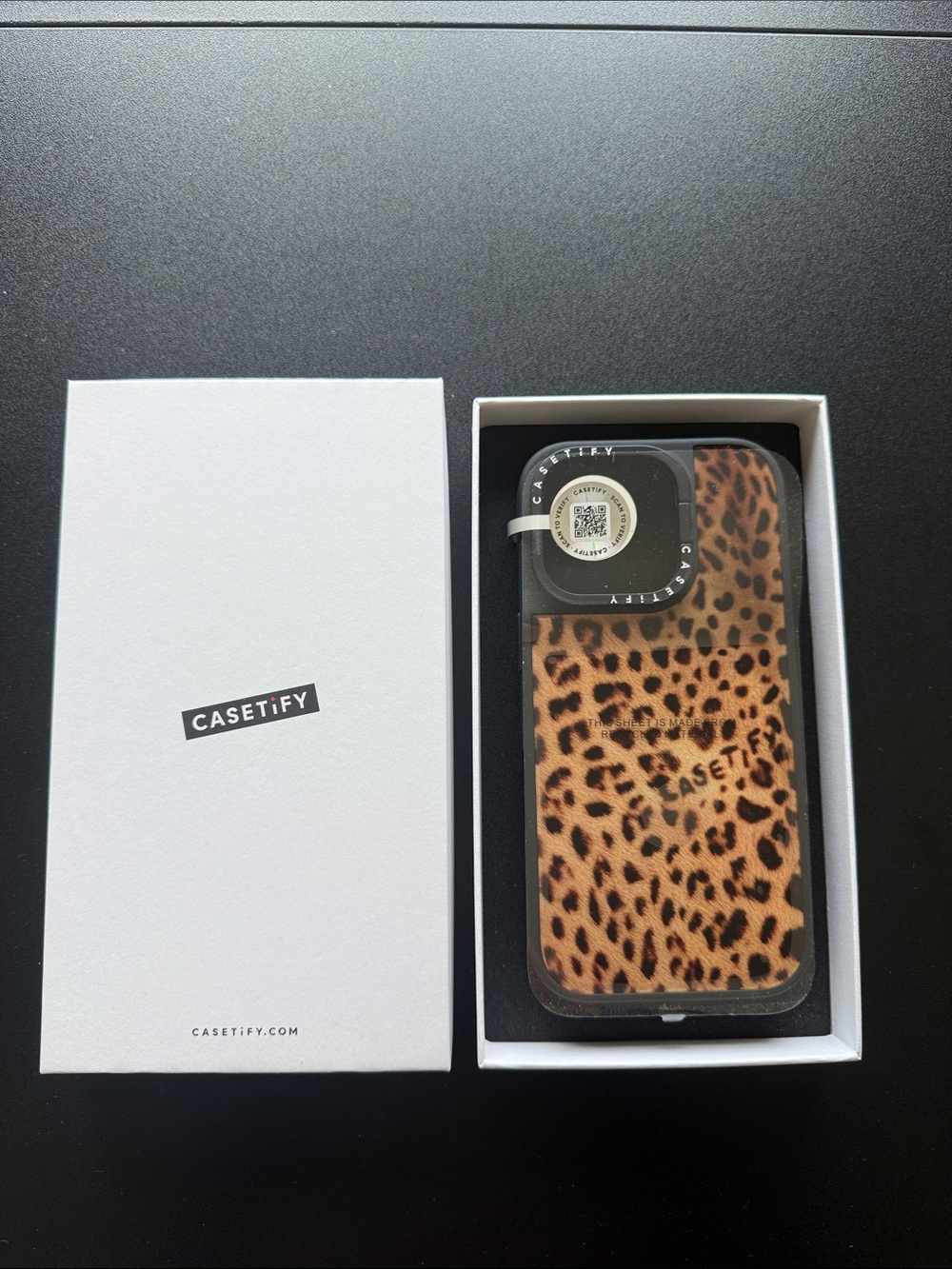 Casetify Leopard Print Phone Case - Tan & Black
